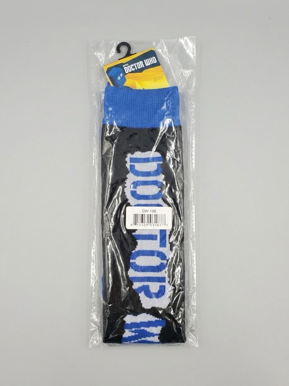 BBC Doctor Who Logo Blue Accent Knee High Socks One Size NWT